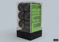 Chessex Brush Deep Forest/gold 16mm d6 Dice Block (12 dice)