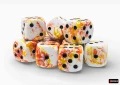 Chessex Brush Sunrise/black 16mm d6 Dice Block (12 dice)
