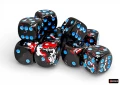 Chessex Brush Dark Side/blue 16mm d6 Dice Block (12 dice)