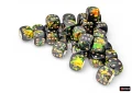 Chessex Brush Deep Forest/gold 12mm d6 Dice Block (36 dice)