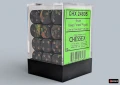 Chessex Brush Deep Forest/gold 12mm d6 Dice Block (36 dice)
