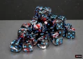 Chessex Brush Dark Side/blue 12mm d6 Dice Block (36 dice)