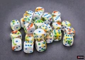 Chessex Brush Breezy/blue 12mm d6 Dice Block (36 dice)