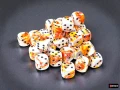 Chessex Brush Sunrise/black 12mm d6 Dice Block (36 dice)