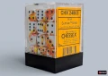 Chessex Brush Sunrise/black 12mm d6 Dice Block (36 dice)