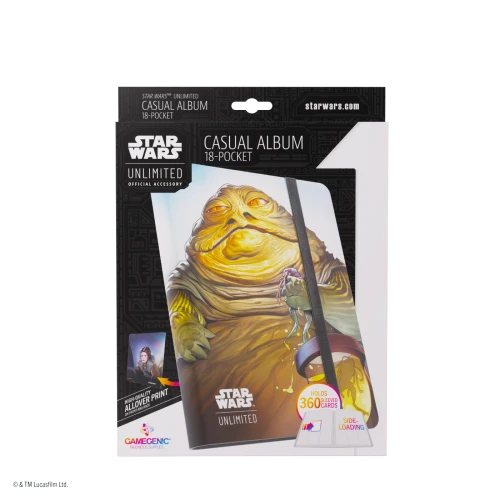 Gamegenic: Star Wars Unlimited Card Game - 18-Pocket Album - Leia Organa/Jabba the Hutt