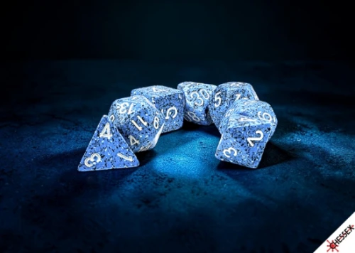 Speckled Ocean Stone Polyhedral 7-Dice Set