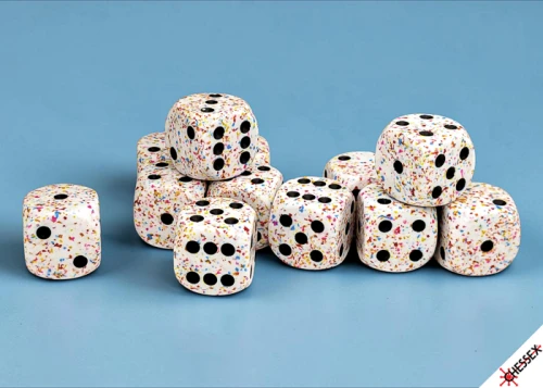 Speckled Birthday - zestaw kości k6 16mm (12 kości)