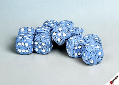 Speckled Ocean Stone - zestaw kości k6 16mm (12 kości)