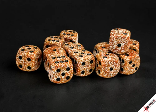 Speckled Rust - zestaw kości k6 16mm (12 kości)
