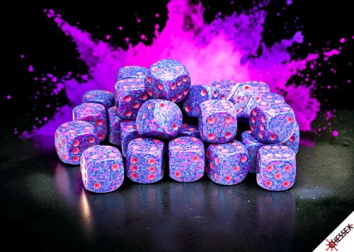 Speckled Purple Passion - zestaw kości k6 12mm (36 kości)