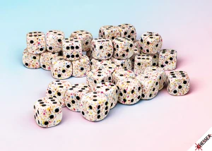 Speckled Birthday - zestaw kości k6 12mm (36 kości)