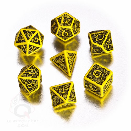 Kości Celtyckie 3D Żółto-czarny