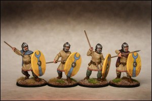 Saga: Late Roman Unarmoured Infantry in Helmets