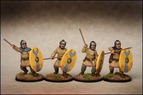 Saga: Late Roman Unarmoured Infantry in Helmets