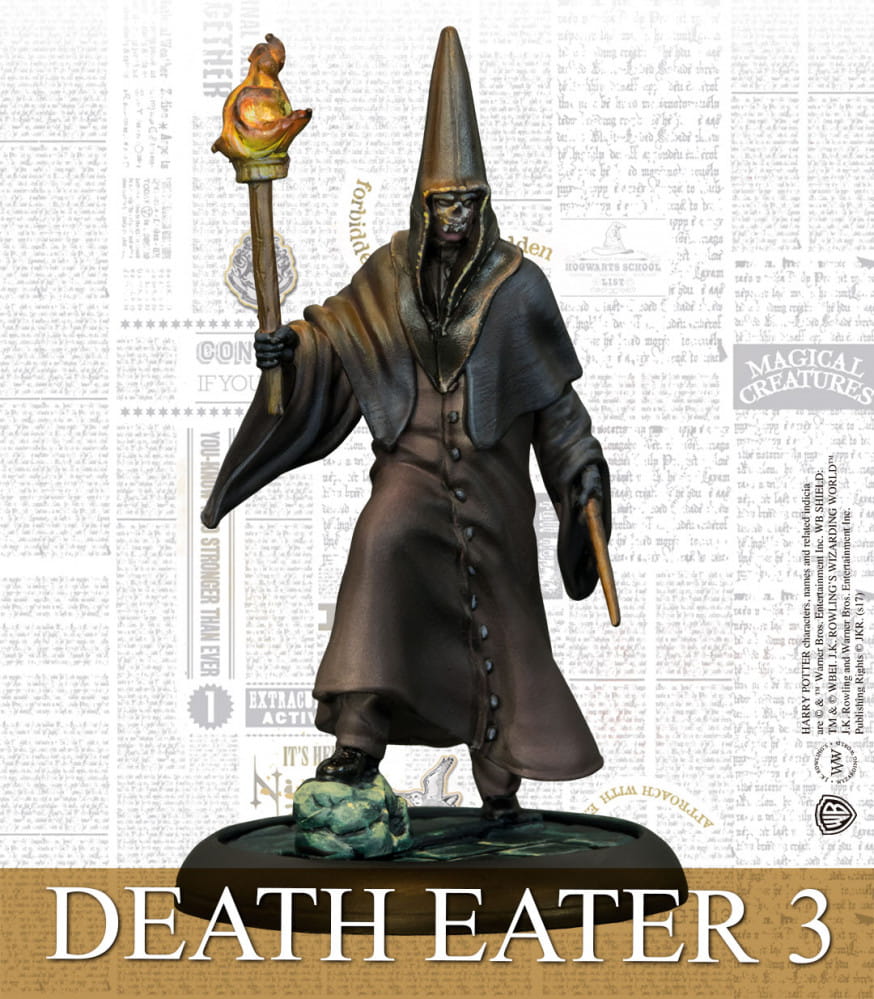 Harry Potter Miniatures Abenteuerspiel Erweiterung – Barty Crouch Sr. & 3 Auror-Miniaturen | Unlackiert & Detailreich | Für Brettspielfans Ab 12 Jahren